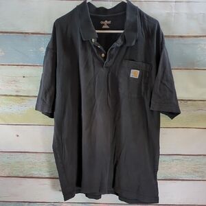 Carhartt Men's Dark Short-Sleeve Polo with Chest Pocket